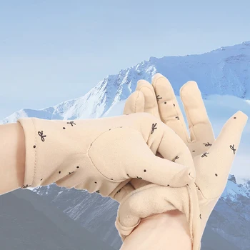 1 пара осенне-зимних женских перчаток для велоспорта, велосипедные перчатки, грелки для рук, варежки на плюшевой подкладке для вождения, для верховой езды