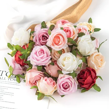 10шт 4 см Искусственный Цветок Розы в стиле Мори, Гирлянда ручной Работы, Искусственный Цветок, Свадебная Подарочная Коробка, Аксессуары для украшения, Цветок