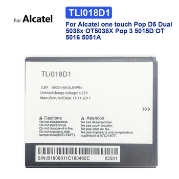 1800 мАч TLi018D1 Сменный Аккумулятор для Alcatel one touch Pop D5 Dual 5038x OT5038X Pop 3 5015D OT 5016 5051A с Кодом отслеживания