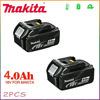 18V 4.0Ah BL1830 Makita Оригинальная Аккумуляторная Батарея Для Электроинструмента Со Светодиодной Литий-ионной Батареей BL1860B BL1860 BL1850 4000 мАч
