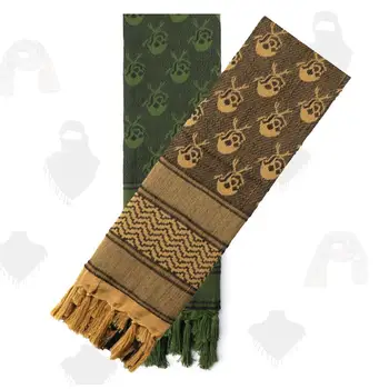 1Шт 110x110 см Новый Модный шарф с принтом черепа на открытом воздухе в Арабском стиле Квадратный шарф Ветрозащитный Пескостойкий Теплый Головной платок