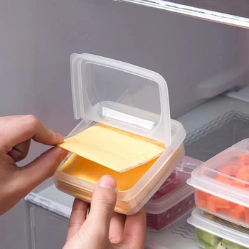 2 шт. Коробка для хранения сливочного масла и сыра, Портативный холодильник, Органайзер для хранения свежих фруктов и овощей, Прозрачный контейнер для сыра