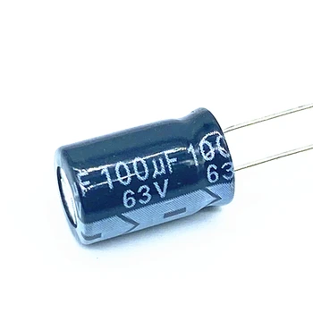 20 шт./лот высокочастотный низкоомный алюминиевый электролитический конденсатор 63 В 100 МКФ размером 8 *12 100 МКФ 20%