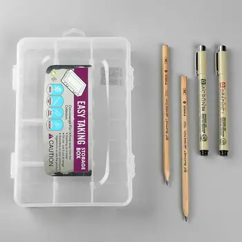 2019 Прозрачный контейнер для художественных ручек Пенал для карандашей Канцелярская ручка не входит в комплект r20