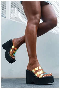 2022 Женская обувь на высоком каблуке, Сексуальные тапочки, Женские летние шлепанцы на очень высоком квадратном каблуке, женская обувь на высоком каблуке, Сексуальная