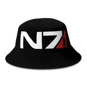 2022 Новые Летние Шляпы-Ведерки N7 Mass Effect Mass Effect для Пляжа Унисекс Складной Боб Рыбалка Рыбацкая Шляпа Панама Солнцезащитная Кепка