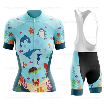 2023 Интересные Модели Комплект из джерси для велоспорта Женская Дорожная велосипедная одежда Дышащая одежда для MTB велосипеда Велосипедная одежда Костюм для триатлона