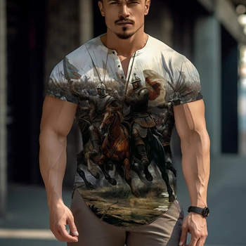2023 Новая летняя мужская футболка Battlefield Warrior с 3D принтом, футболка Brave Fashion, Универсальная удобная футболка