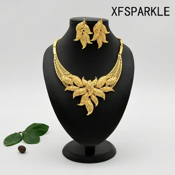 2023 Новейший дизайн китайского ожерелья с золотой бахромой, серьги, ювелирный набор