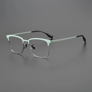 2023 Ретро оправа для очков мужские дизайнерские оптические очки из чистого титана для чтения при близорукости женские квадратные модные персонализированные очки