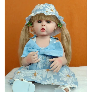 22 дюйма 55 см Кукла Реборн Полностью силиконовая игрушка для новорожденных Принцесса Бебе Реборн Игрушки для девочек Детский День рождения Рождественский подарок