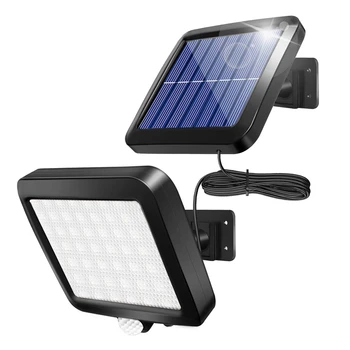 2X Настенный светильник на солнечной энергии, наружный датчик движения, 56 светодиодных охранных ночников для сада, гаража, подъездной дорожки, ограждения крыльца