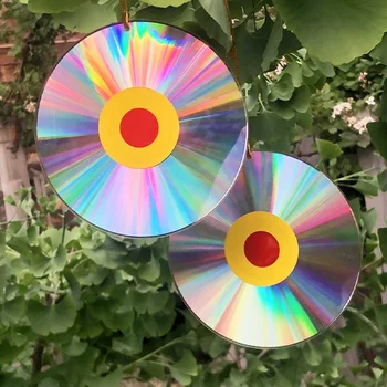 3 шт. светоотражающие диски Bird Scare Birds CD The Wind Twisting Пластиковый стержень