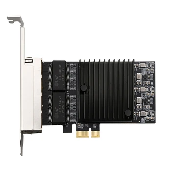 4 Порта 1000 МБ быстрого PCI для EXPRESS RJ45 Ethernet адаптер LAN PCI-E карта Прямая поставка