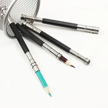 4 ШТ. Полезный металлический держатель ручки для рисования, Инструмент для рисования, удлинитель карандаша с двойной головкой