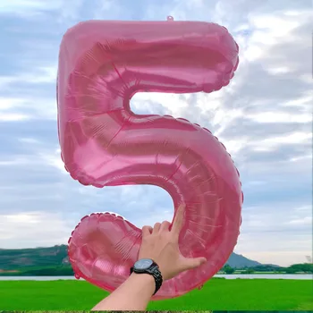 40-Дюймовые воздушные шары с цифрами, цифровая Градиентная Цветная Корона, Детский подарок, будут украшены воздушными шарами на свадьбу, День рождения.