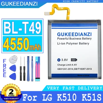 4550 мАч Аккумулятор GUKEEDIANZI BL-T49 для LG K510 K51S LM-K410BMW LM-K510BMW LM-K510HM Большой Мощности Bateria