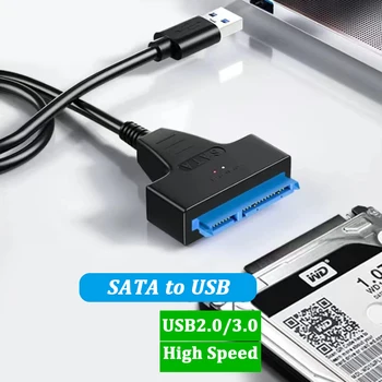 50-20 СМ Кабель USB 3.0 SATA Адаптер Удлинитель Компьютерные Кабели Разъемы Поддержка 2,5-дюймового внешнего SSD Hdd Жесткого диска USB Sata