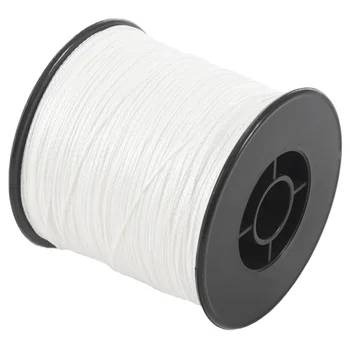 500 м 100 фунтов 0,5 мм Суперпрочная плетеная леска PE 4 нити Цвет: белый