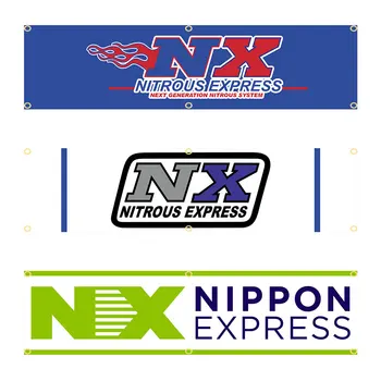 60x240 см Баннер NX Nitrous Express, гобеленовый флаг с принтом из полиэстера в гараже или на улице для украшения