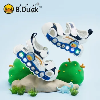 B.Duck Летняя детская обувь, сандалии для мальчиков и девочек, детская пляжная обувь, Детские сандалии, нескользящая удобная модная брендовая обувь