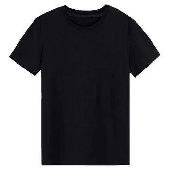 B1657 Тонкая футболка Мужская однотонная футболка Стандартная пустая футболка Черно-белые футболки Топ Новый