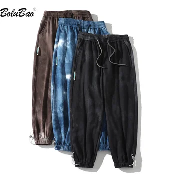 BOLUBAO 2023 Уличные повседневные брюки для мужчин из чистого хлопка, дышащие Тонкие брюки-корсет, высококачественные дизайнерские горячие брюки для мужчин