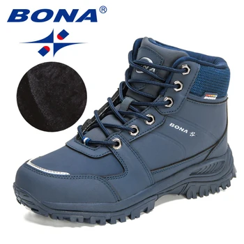 BONA 2023 Новые дизайнерские Брендовые Зимние ботинки Женские кроссовки из нубука, супер Теплые плюшевые ботинки, женские походные ботинки для улицы