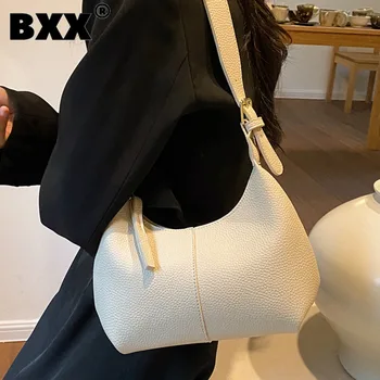 [BXX] Повседневные простые дизайнерские сумки через плечо для женщин 2023, осенняя мода, однотонные Универсальные женские сумки большой емкости