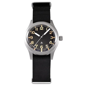 Baltany Retro Military 2023, новые мужские часы с автоматическим механизмом, 36 мм, Маленький зеленый циферблат, механические 100-метровые водонепроницаемые часы для мужчин