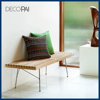 Decopai Nordic Шезлонг Nordic Дизайнерский Современный табурет для домашней обуви скамейка для гостиной чайный столик