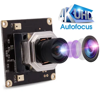 ELP 4K Камера С Автофокусом M12 Объектив IMX415 3840x2160 30 кадров в секунду Двойной Микрофон AF USB Модуль Камеры Для Промышленного, Медицинского Оборудования