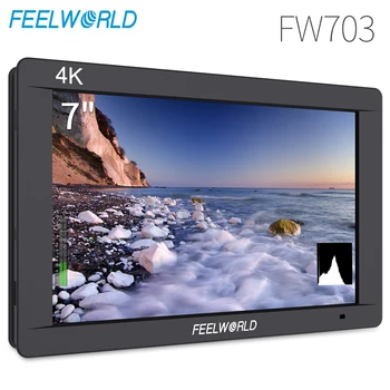 FEELWORLD FW703 7-дюймовый IPS Full HD 3G SDI 4K HDMI Встроенный Полевой Зеркальный Монитор 1920x1200 с Гистограммой для Камеры-Стабилизатора