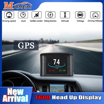 HD T600 Универсальный автомобильный Спидометр HUD Проектор 2,2-Дюймовый Автомобильный Головной Дисплей GPS Датчик оборотов Автомобиля HUD Автомобильный ЖК-Спидометр