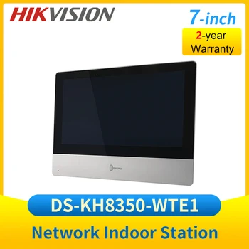 Hikvision DS-KH8350-WTE1 7-дюймовый Монитор Видеодомофона с Сенсорным Экраном WIFI POE IP Внутренняя Станция Удаленно Разблокирует Дверь