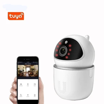 IP-камера Tuya Smart Mini WiFi с разрешением 1080P 2 МП, беспроводная камера видеонаблюдения для дома, 2 Мп с автоматическим отслеживанием