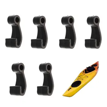 J-образный крюк вниз 6шт J-образных крепежных крючков Банджи-шнур, крепежные крючки для амортизационного шнура для каяков, каноэ, лодок