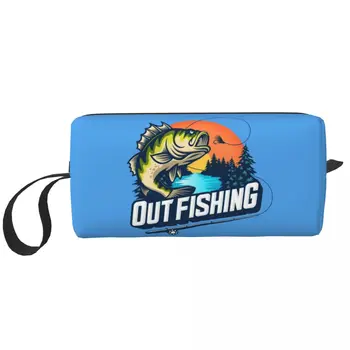 Kawaii Out Fishing Дорожная сумка для туалетных принадлежностей Женская Рыба Рыбак Косметический Органайзер для макияжа Набор для хранения косметики Dopp