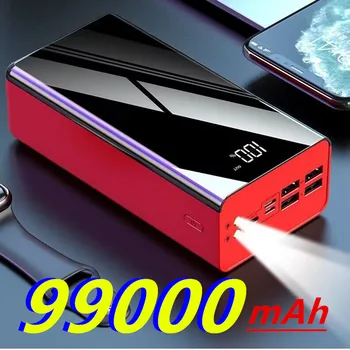 Power Bank 99000 мАч с быстрой зарядкой Портативное зарядное устройство Power Bank для iPhone 14 13 12 Pro Max Xiaomi HuaWei