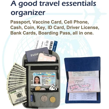 RFID Нейлоновый Чехол-Органайзер Для Паспортных Карт С Несколькими Карманами Для Путешествий, Кредитный Чехол Для Паспортных Документов, Водонепроницаемая Сумка для телефона