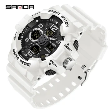 SANDA Топовый бренд Спортивные Мужские часы Военные кварцевые часы Мужские водонепроницаемые наручные часы для мужчин relogios masculino 3168