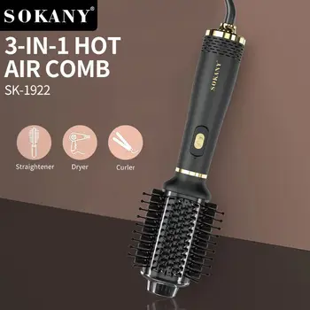 SOKANY1922 Расческа для волос с горячим воздухом, Воздушная Расческа для Обезжиривания волос с отрицательными ионами, Быстросохнущая Расческа для волос