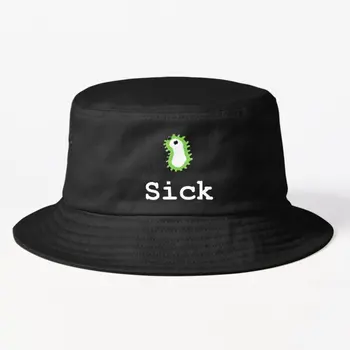 Sick Bucket Hat Панама Спортивная Весна
 Солнцезащитная Женская Повседневная Мужская Летняя Хип-Хоп Черная Уличная Однотонная Кепка Модная Дешевая одежда
