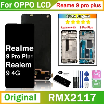 Super AMOLED Для OPPO Realme 9 Pro + 9 Pro Plus RMX3392 RMX3393 ЖК-дисплей С Сенсорным Экраном, Дигитайзер Для дисплея Realme9 4G RMX3521