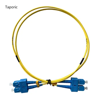 TAPORIC 1-метровый Оптоволоконный кабель SC/UPC-SC/UPCПатч-корд 9/125 SM Дуплексный 3,0 мм Гибкий Загрузочный Оптоволоконный Патч-корд G657A1 LSZH, 10 шт./лот