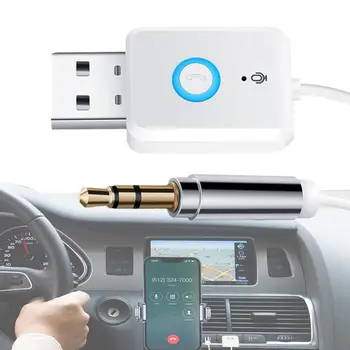 USB аудиоадаптер Универсальный прочный автомобильный адаптер громкой связи, стабильный прием музыки в автомобиле, Подключи и играй USB-адаптер Беспроводной автомобильный