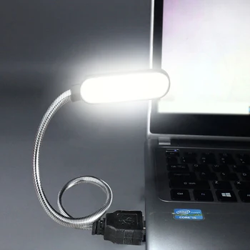 USB светодиодная настольная лампа Гибкая USB Защита глаз Ночник Лампа для чтения Книжная лампа Компьютер ПК Ноутбуки Портативные