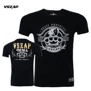 VSZAP Мужская Женская футболка с коротким рукавом для ММА, футболки для Муай Тай, майка для кикбоксинга, одежда для бокса Sanda Fight, одежда для боя