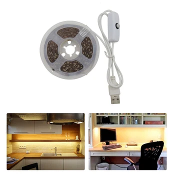 WD301C 5V USB LED Strip Lights 2835 Лента Диодная Светодиодная Неоновая Ночная Лампа С Переключателем для Комнатного ТЕЛЕВИЗОРА