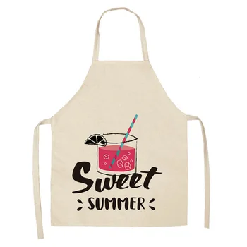 Watermelon Letter Printing Kitchen Chef Female Apron Unisex Home Cooking Bakery Cleaning Bib товары для кухни и быта  Tablier